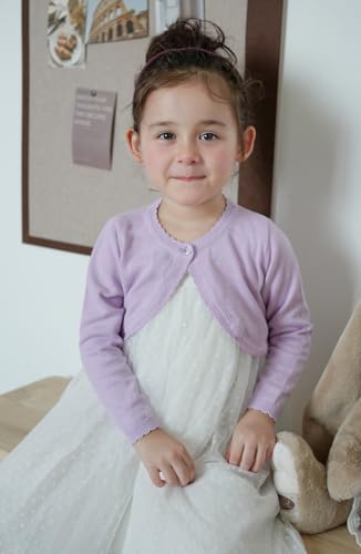 Girls Bolero Cardigan Sweater Toddler Kids Long Sleeve Button Knit Shrug Cropped Cover Up Jacket Tops4