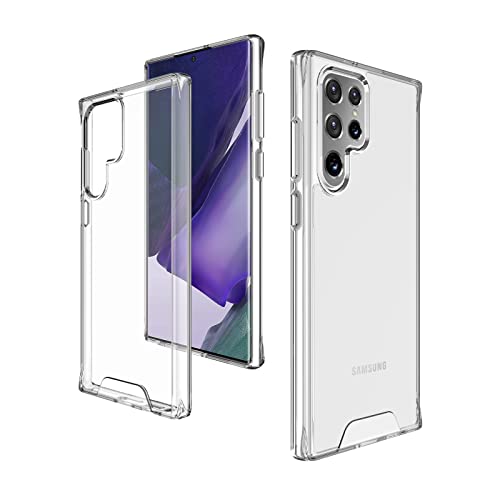 Image of Back Cover Bumper Exclusive Silicon Soft Transparent Case Anti Dust Shockproof Slim Back Cover for Samsung Galaxy S22 Ultra (Transparent)