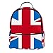 Mochila ligera con patrón de bandera británica retro Union Jack para la universidad, viajes, escuela, mochila, casual, para hombres y mujeres, Multicolor, Talla única
