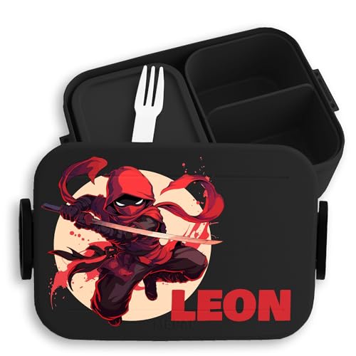 Kinder Bento Box Midi Lunchbox für Mepal Bentobox - Ninja mit Name...