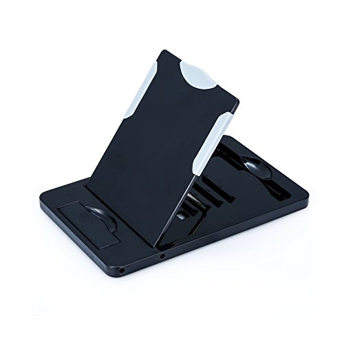 ETable Adjustable Cell Phone Stand Multi-Angle Portable Cellphone Stand for all iPhone, Samsung, Android Smartphones, Tablets, Kindle - Cell Phone Holder for Desk, Watching Video or Video Call - Black