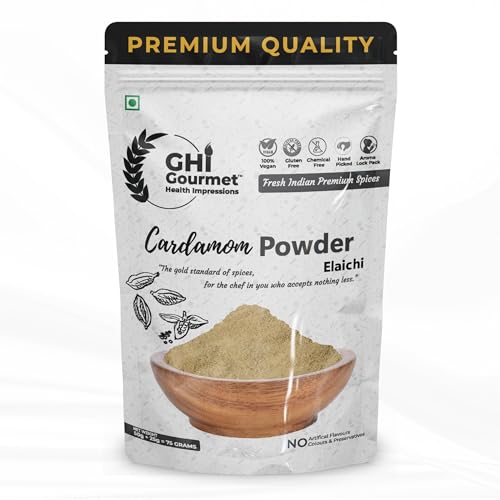 GOURMET HEALTH IMPRESSIONS Superior Grade Cardamom (Elaichi) Powder 75g - Intensely Aromatic, Finely Ground, Non-GMO - Ideal for Exquisite Flavoring | GHI Foods | GHI Spices (B09KZYZZND) Amazon Price History, Amazon Price Tracker