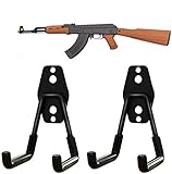 Gun Wall Rack Wall Mount, Rifle Hangers Archery Bow, Gun Rack Shotgun Hooks, Rifle Wall Holder Wall Mount Storage & Display, Great for Gun Room Mount Mounting Or Gun Safe Wall Garage , No Gun, 2-Pcs