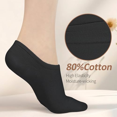 Ordenado Women's No Show Socks 6-9 Pairs Casual Thin Non Slip Flat Boat Line No Show Socks3