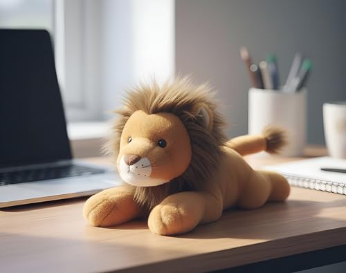 Image of Tickles Cute Lion Soft Stuffed Plush Jungle Animal Toy for Kids Boys & Girls Birthday Gift (Color: Brown Size: 35 cm)