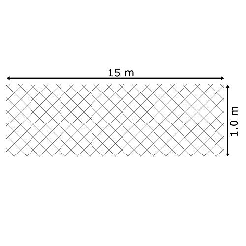 V2Aox Maschendrahtzaun 80-150 cm Höhe 15/25 m Länge Maschendraht Gartenzaun Zaun Anthrazit, Modell:100 cm hoch / 15 m lang