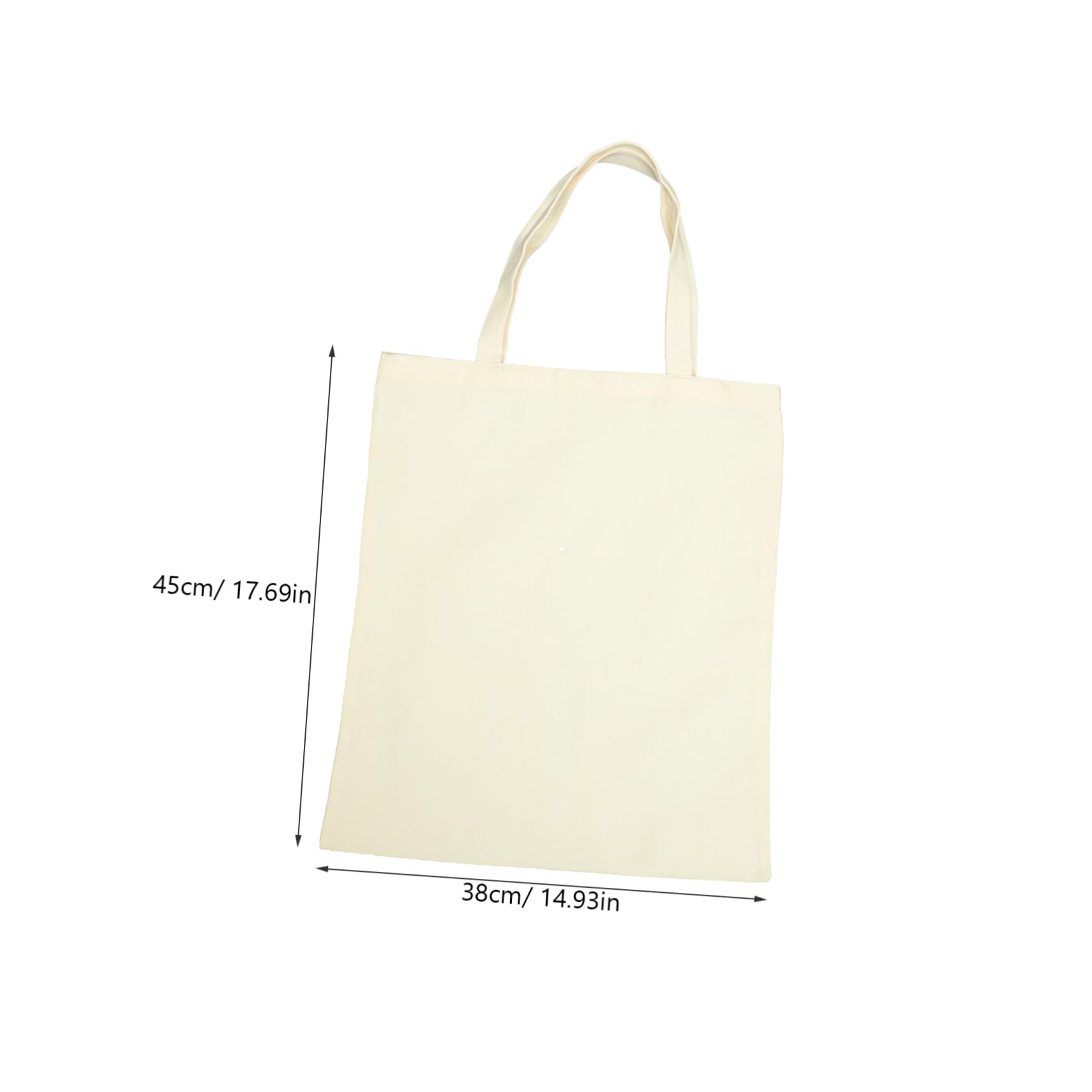 DECHOUS 5 Borse di Tela Beige, Shopper Riutilizzabili in Canvas Manici, Grande Capacità, per Spesa e Personalizzazione