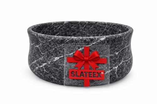 Slateex Grillikasari - Casseruola in pietra ollare naturale | Per una cottura delicata e un servizio elegante | Mantiene i cibi caldi a lungo