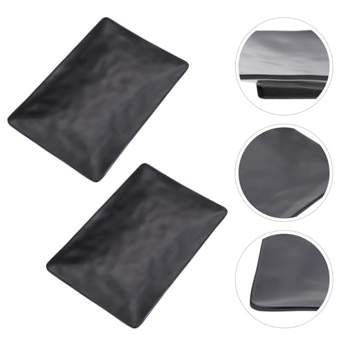 Plato rectangular sushi negro práctico 2 piezas miniatura 7