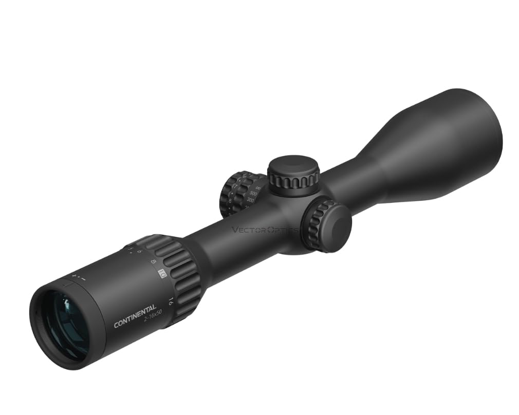 Vector Optics SCOM-45 Continental x8 2-16x50 ED SFP Zielfernrohr für Sport, Airsoft und Jagd, Luftgewehr, Ziel-Visier, Gewehrzielfernrohr, Rifle Scope, umfangreiches Zubehör