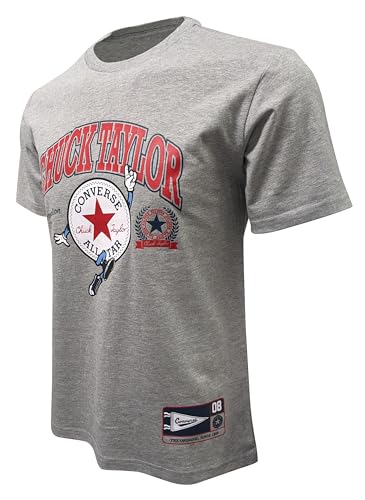 Converse All Star Chuck Taylor Patch Logo Tee para hombre, Gris (Recreation Club), Medium