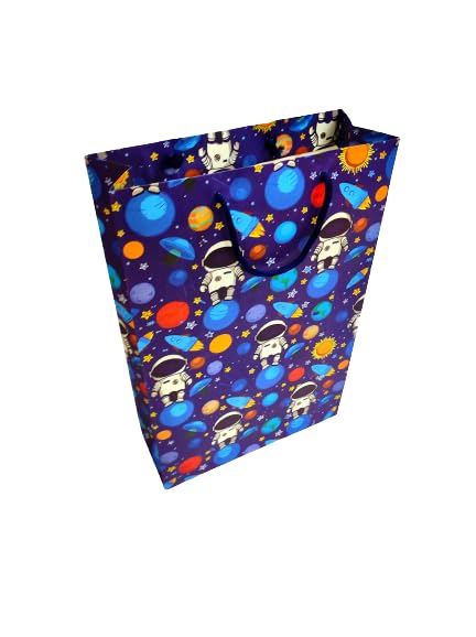 Adorn Premium Kids Party Paper Bags|Gift Bags|Gift Wrapping Bags|Return Gift Bags|Birthday Gift Bags (Pack Of 10)-10 Inch X 15 Inch X 4 Inch (Space),Blue (B0CJ9T5PV2) Amazon Price History, Amazon Price Tracker