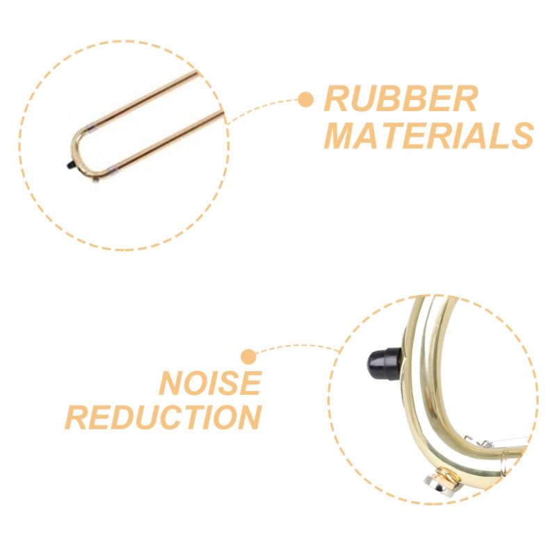 SUPVOX Lot De 6 Embouts De Trombone En Caoutchouc Pour Coulisse 1.10X1.10X0.40Cm Protection Anti-Bruit Et Anti-Glissement Accessoires Pour Instrument