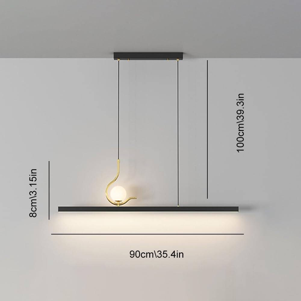 Sufitowe żyrandole LED z funkcją ściemniania do jadalni, salonu