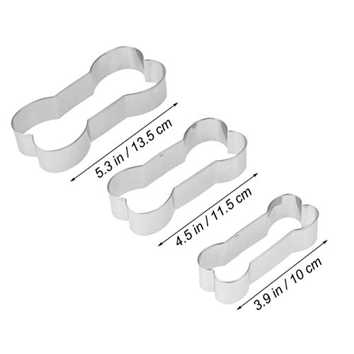 Conjunto de 3 peças de cortadores de biscoito em forma de osso da Cabilock, conjunto de cortadores d
