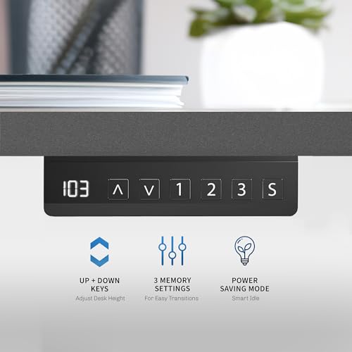 Image of VIVO Heavy Duty Dual Motor Electric Sit Stand Desk Frame, 220 lbs Capacity up to 85 inch x 43 inch Tops, Memory Controller Height Adjustable Frame Only, Gray, DESK-E-200G