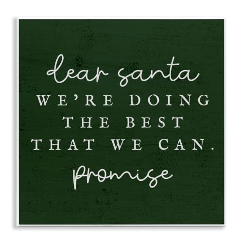 Dear Santa Humor Holiday, 12 x 12 Inch Mounted Print on Wall Plaque