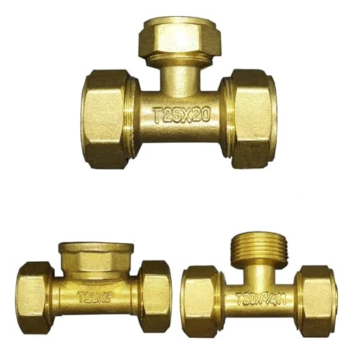 Raccord Té PEX-AL-PEX 3/4" en Laiton Massif Haute Densité pour Tube Étanche