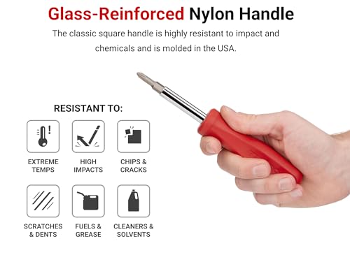 Image of TEKTON 6-in-1 Square Driver | DMS18015 | #0 x #1, #2 x #3, Red