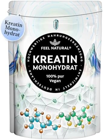 Creatin Monohydrat – 500g ultrafeines Pulver – 147 Portionen reines Kreatin – hochdosiert – vegan, ohne unnötige Zusätze – in ﻿Deutschland entwickelt & laborgeprüft