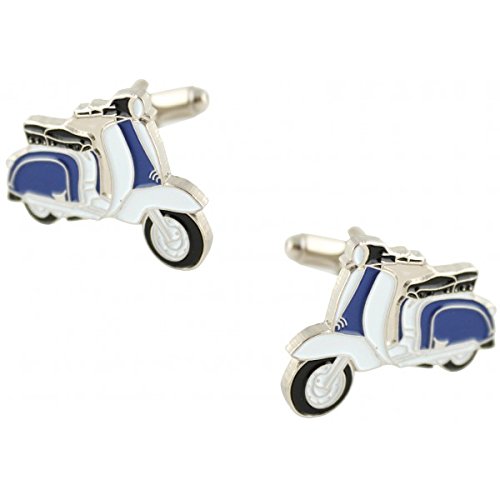 MasGemelos - Gemelos Moto Vespa Azul y Blanca Cufflinks