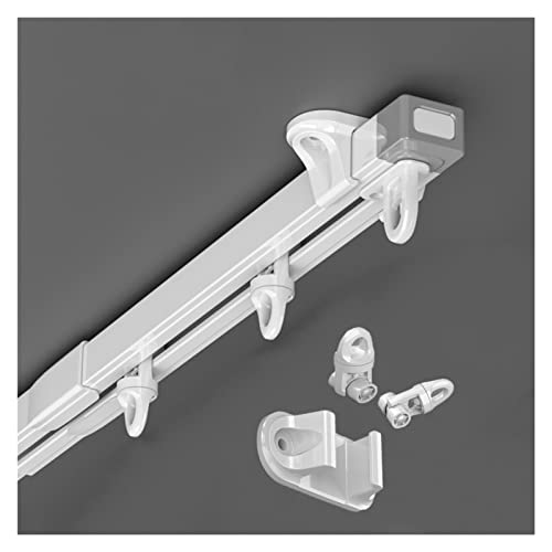 Riel para Cortina de Techo, Sistema de riel Ajustable para Cortina de Techo - Riel telescópico de Aluminio silencioso para hospitales, autocaravanas, Salas de Estar, dormitorios y Balcones -