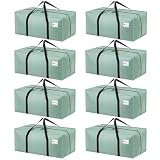 Dntorx 8 bolsas de almacenamiento de 120 L, ropa (verde claro)