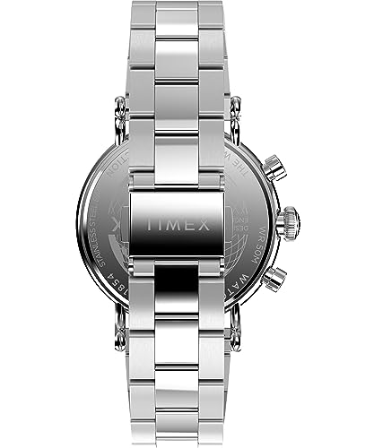 Image of Timex Waterbury 39mm Men's Analog Watch | Durable Stainless Steel Case | Day and Date Window | Durable Design | 100M Water Resistance