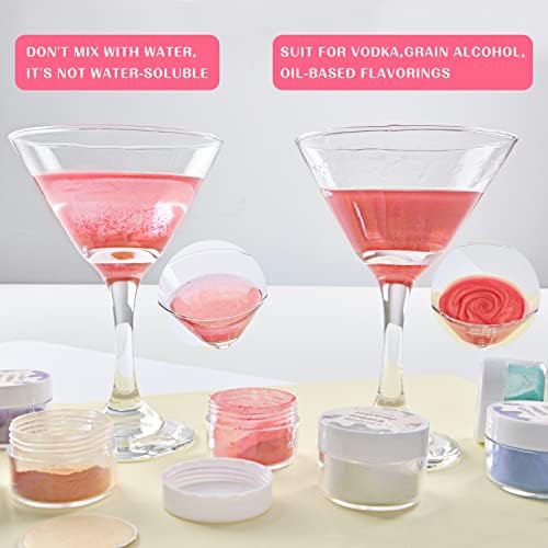 E-Kongton Edible Glitter for 8 Colour: Edible Lustre Dust for Food, Chocolates, Drinks, Cakes, Icing&Cupcakes Edible Coloured Dust-Cake Decorations Edible Powder Edible Luster Dust WT: 3g/Bottle