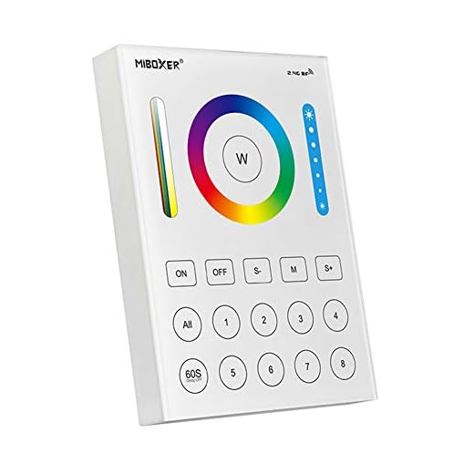 LGIDTECH Mi.Light B8 Wireless 2.4GHz 8-Zone RGB+CCT Wall Mounted Smart RF Panel Controller Powered By AAA Batteries For RGB+CCT Wifi LED Bulb,Downlight,Flood Light,Controller(Except 8W,FUT037,038,039)