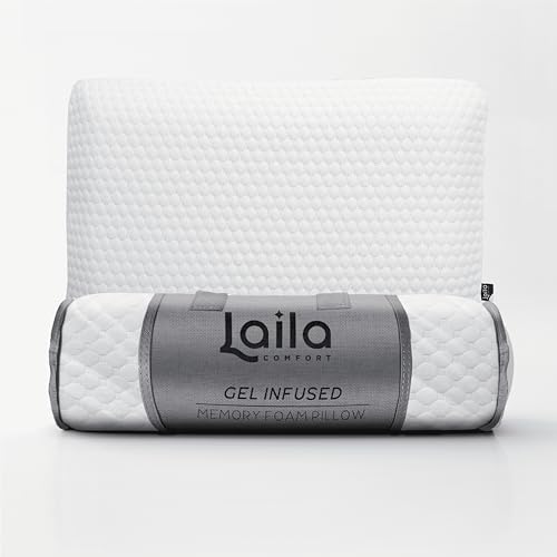 Reviews de Almohada de memory foam que puedes comprar esta semana. 49 Laila Comfort Almohada Memory Foam 70x50 cm – Espuma Viscoelástica con Gel Infundido, Hipoalergénica, Antiácaros, Ultra Suave, Transpirable y Fácil de Lavar – No Genera...