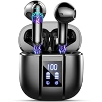 Cuffie Bluetooth, Auricolari Bluetooth 5.4 Wireless, 48 Ore Stereo HiFi Immersivo, Cuffiette In Ear con 4 ENC Cancellazione Rumore Mic, IP7 Impermeabili Touch Control Cuffie Senza Fili per iOS/Android