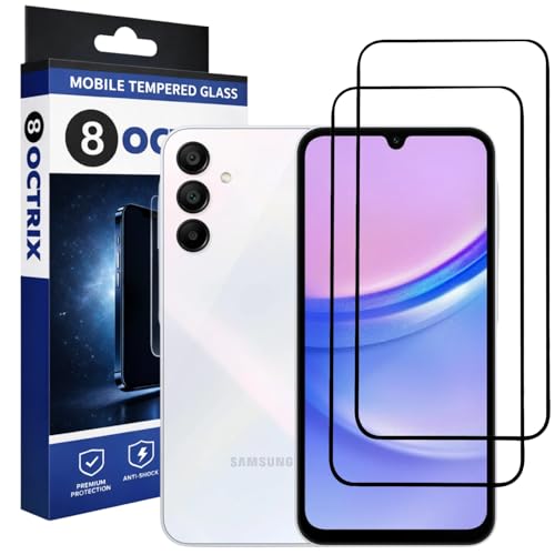 Image of Military-Grade Tempered Glass for Samsung Galaxy A16 / F16 / M16 / A26 / A17 5G / M36 with Edge to Edge Coverage - Case Friendly, Installation Kit (Pack Of 2)