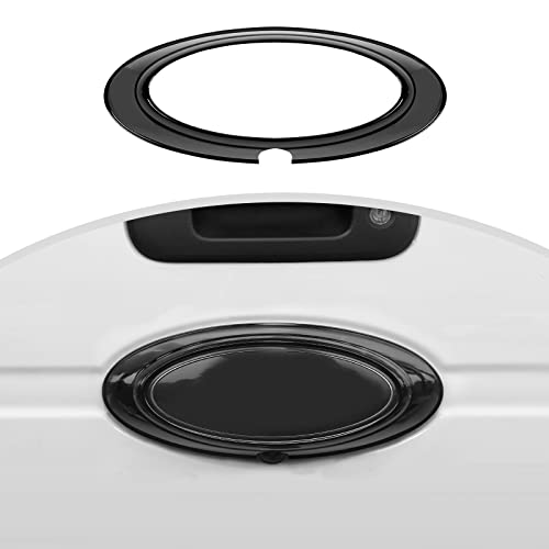 Image of CheroCar for F150 Tailgate Emblem Cover Trim, Rear Trunk Logo Back Badge Decoration Cover Trim Compatible with 2009-2014 Ford F150 F-150 Raptor,Black