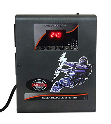 Image of SYSPRO Major Voltage Stabilizer for LED /LCD TV + Set Topbox DVD Player (130-280 V) Wall Mountable (100 INCH- Black)