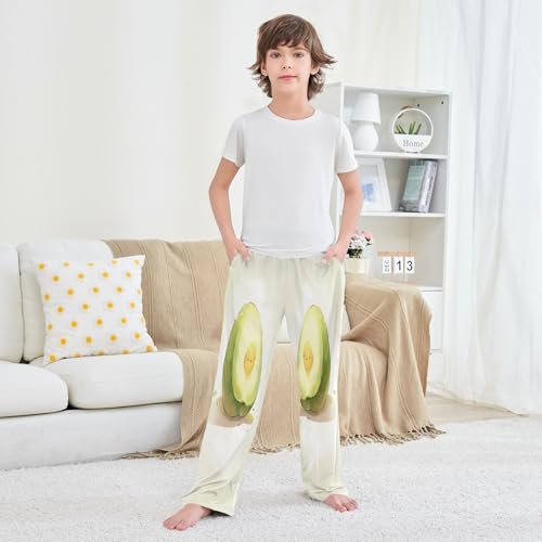 Boys' Pants Avocado Green Fruit Long Bottoms Jogger Pants Elastic Waist Trousers with Pockets S-XL3