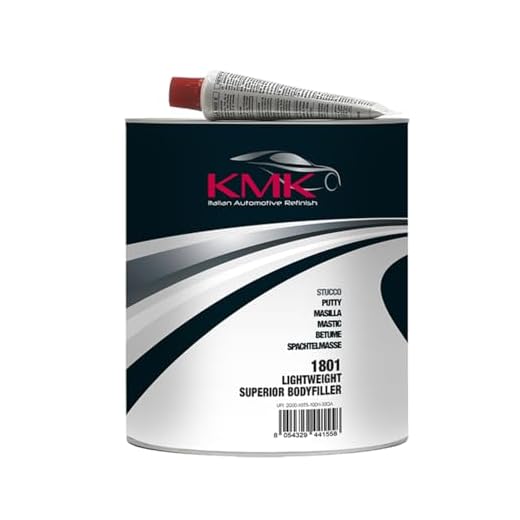 KMK 1801 Lightweight Superior Body Filler 0.9L – High-Performance Polyester Putty for Auto Body Repair, Ultra Smooth Finish & Easy Sanding – Made in Italy