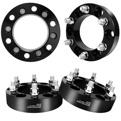 YIZBAP 6x5.5 to 6x135 Wheel Adapters for F150 Wheels on 4Runner Vehicle 1.5 inch 6x139.7mm to 6x135mm Wheel Adapter 108mm Hub Bore with M14x1.5 Studs