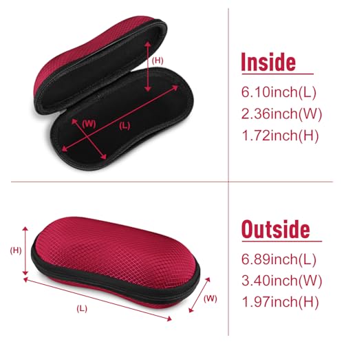 Image of FINTIE Sunglasses Case, Hard EVA Shell Shockproof Sport Glasses Case with Metal Carabiner Travel Zipper Eyeglasses Holder
