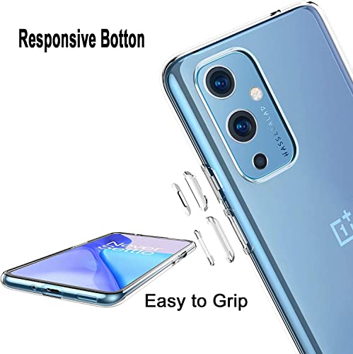 Image of NISHTECH for OnePlus 9 /1+9 Premium Transparent Hybrid Soft Slim Dust Proof Back Case Cover Silicone with Camera Protection