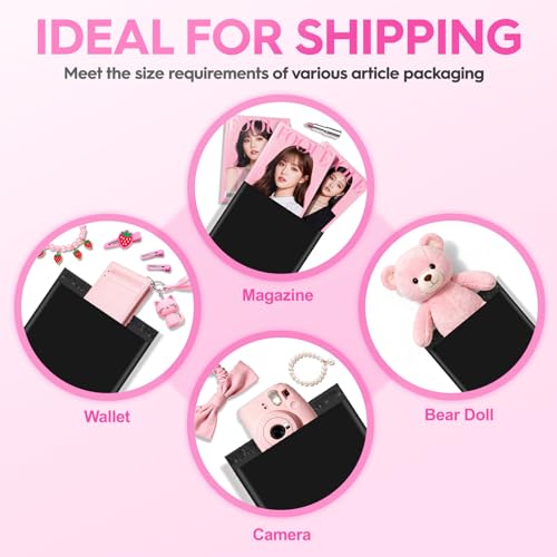 Image of Metronic Poly mailers 12x15.5'' 500pcs with 4x6 Thermal Labels 500 Labels Bulk, Strong Adhensive Shipping Bags for Clothing,Waterproof Shipping Envelopes Mailing Bags for Small Business,Black