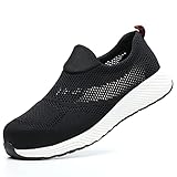 [Ruisi] メンズ レディース 安全靴 スニーカー 鋼先芯 耐パンク性 アンチスマッシュ メッシュ 通気性 耐油性 履き心地 疲れにくい クッション性 ローカット 作業靴 重作業 舗装工事