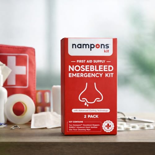 Nampons Nosebleed Emergency Kit, 2 Bleed Stoppers, Purell Sanitizer & Wipe miniatura 4