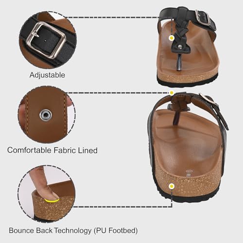 Image of Centrino Women's Berkin-Style Slip-On Sandals | Open Toe Design | Soft PU Footbed | Lightweight & Comfortable | Arch Support | On-Grip Sole | Casual Outdoor Wear (7695)
