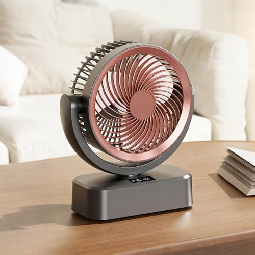 Ventilateur de bureau rechargeable Generico à 6 vitesses avec affichage - 4
