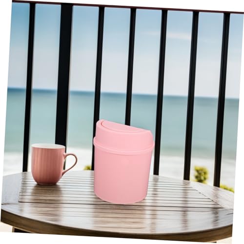 ABOOFAN Mini Tischmülleimer Mit Schwingdeckel Kleiner Abfalleimer Für Büro Schlafzimmer Kompakter Mülleimer Für Schreibtisch Schminktisch – Bild 6