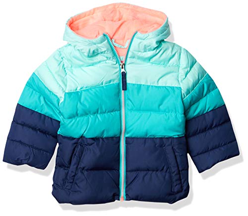 Pink Platinum Baby Girls' Puffer Jacket, Navy, 12M