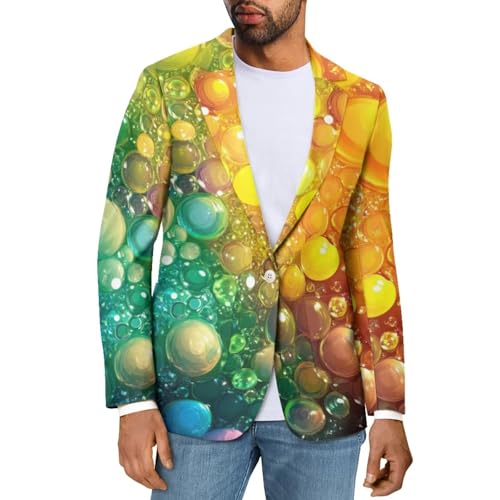 Veniyate Blazer for Men's Tuxedo Jacket with Pockets Wedding Blazer One Button Dress Suit for Dinner,Prom,Party