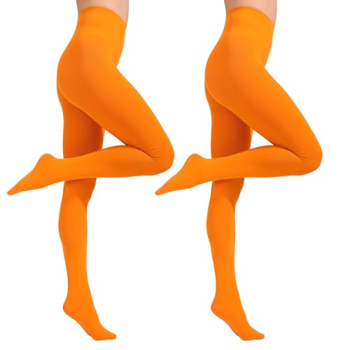 Image of Paralinda 2 Pairs Women's Solid Color Tights 80D, Soft Opaque Microfiber Tights