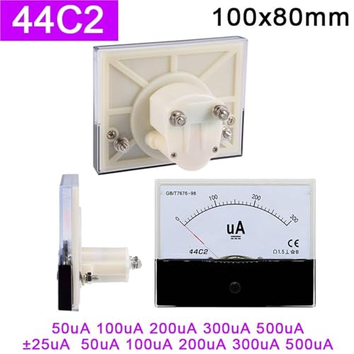 Amperímetro de aguja CC de 100 x 80 mm y 200uA para panel eléctrico 2